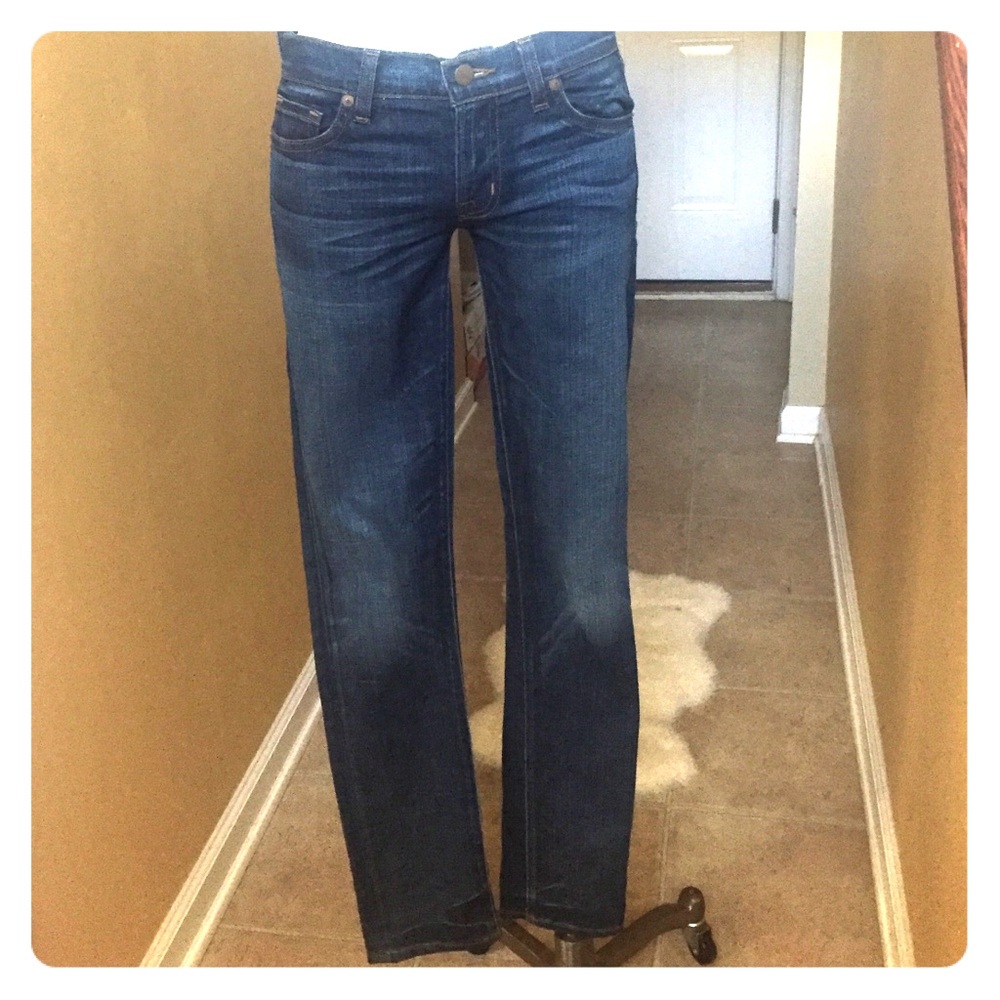 J Brand Women's Straight Leg Jeans in Dark Indigo Blue
